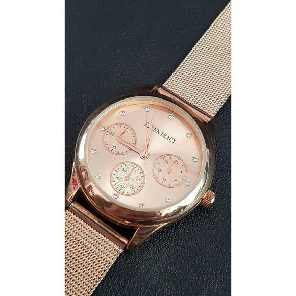 Vintage Ellen Tracy Rose Gold-tone Ladies Watch - Picture 3 of 7